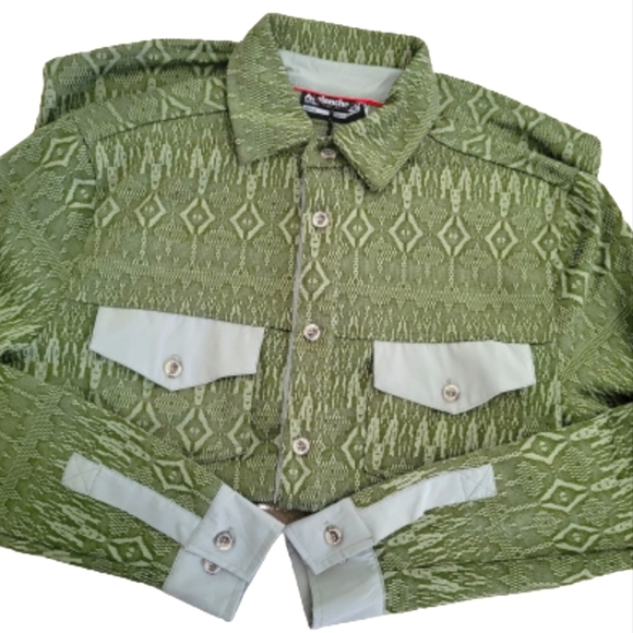 Avalanche Outdoor Southwestern Green Rossmore Mens Shacket Shirt Jacket Size M - Picture 2 of 16